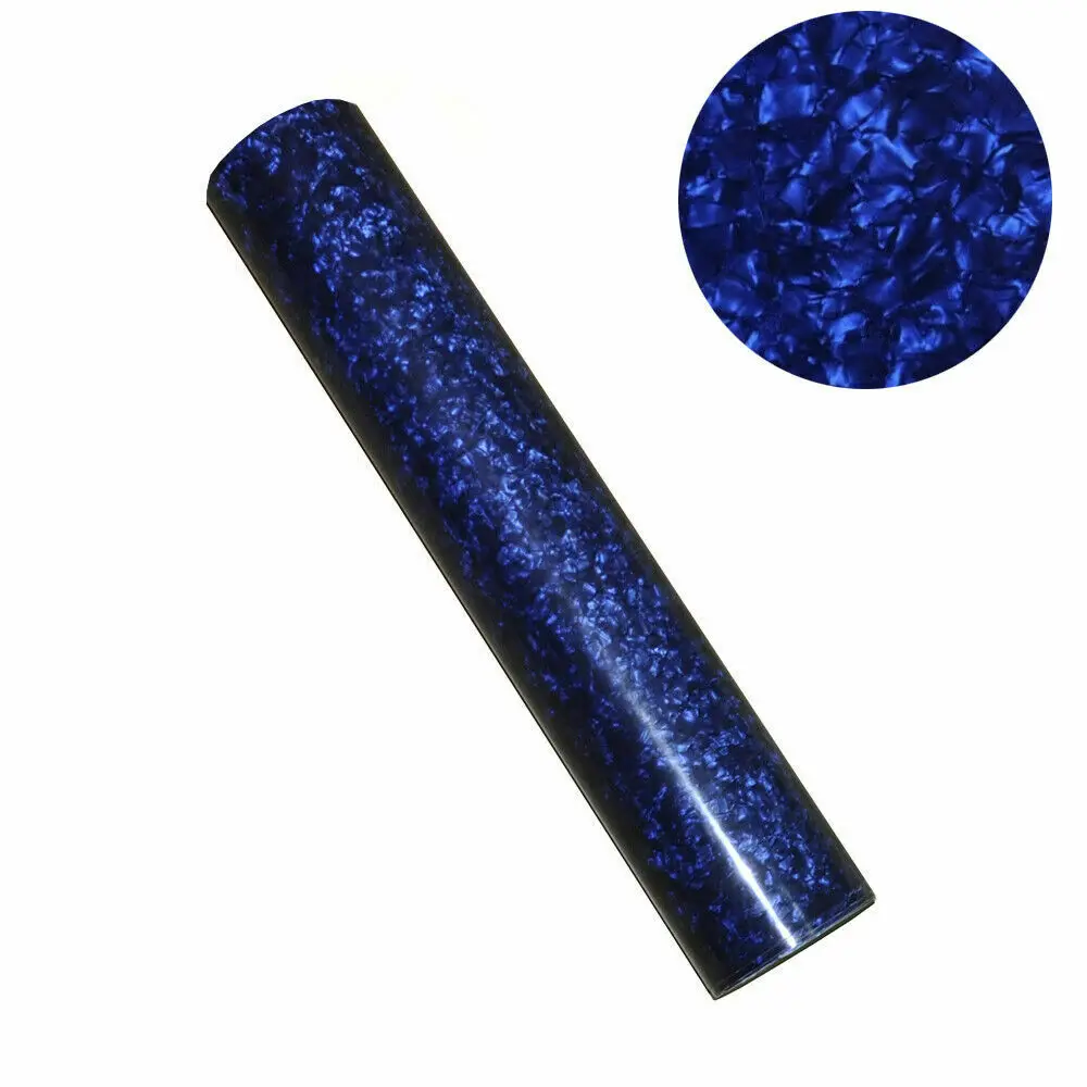 2Pcs Celluloid Sheet Drum Wrap Musical Instrument Deco Pearl Blue 10x60\'\' and 16x60\'\'