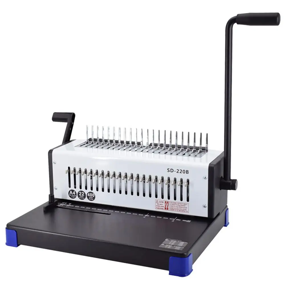 SD-220B Apron Clip Binding Machine 21 Hole Apron 10 Hole Clip Office Document Punching and Binding Machine