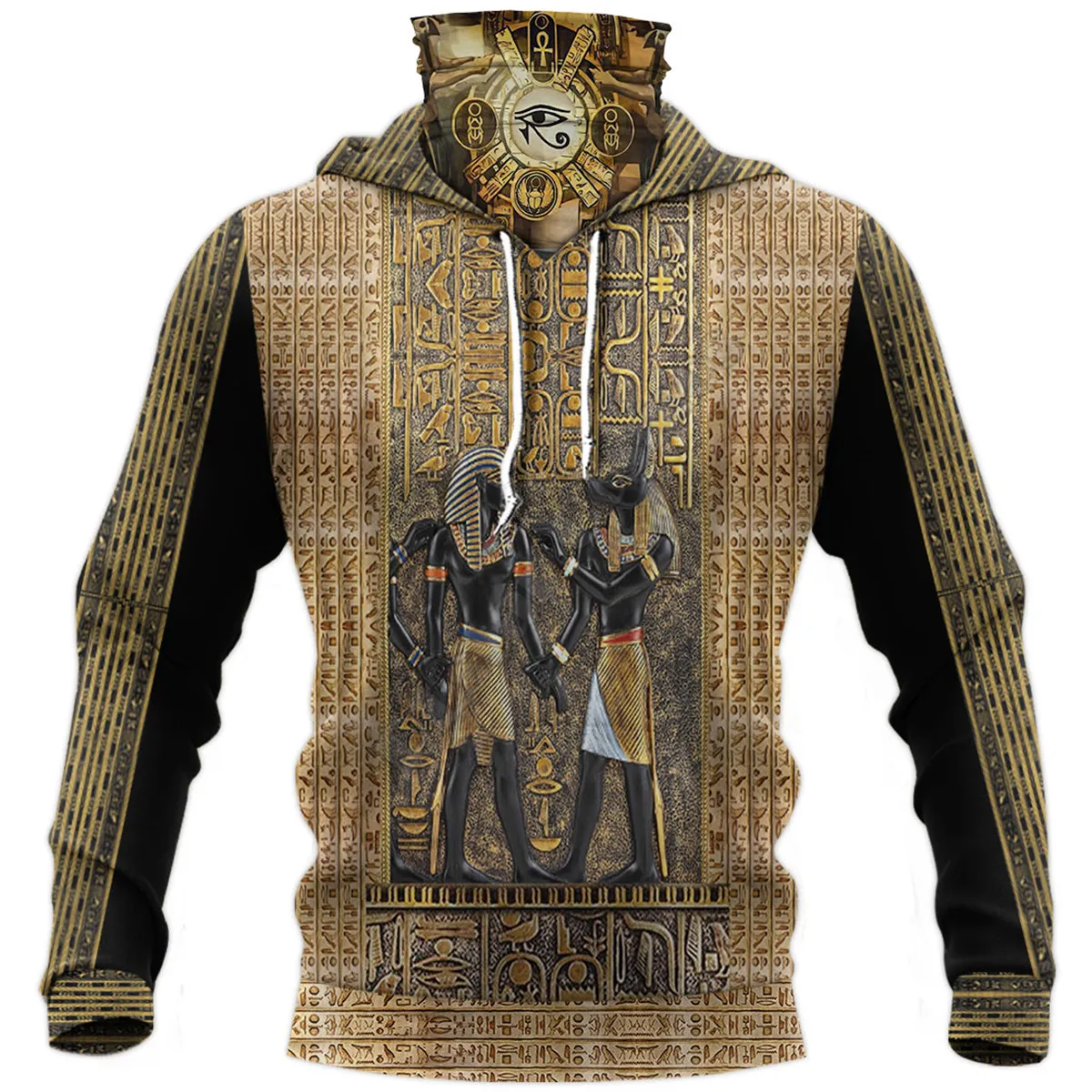 Egyptian tattoo 3D Printed Hoodies Fashion Sweatshirt Women Men Casual Pullover Hoodie Mask Warm Cosplay Costumes 03