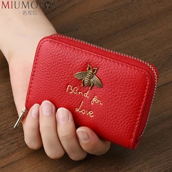 Brand Designer Leather Organizer Credit Card Holder Women Business Cards Holder 2023 Ladies Minimalist Travel Card Bag Wallets