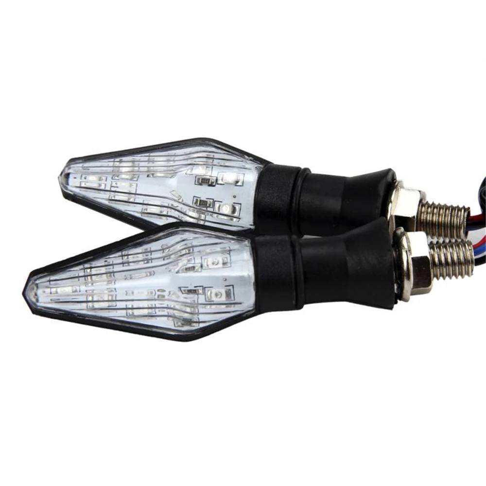 

2PCS Motorcycle LED Turn Signal Light Indicator Blinker Decorative Lamp 12V Double Side Flasher For LTZ400 PCX CB400 Cafe Racer