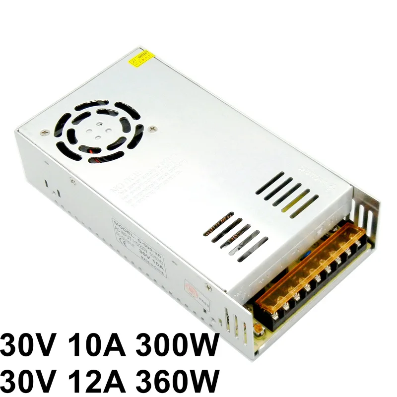 

30V Regulated Switching Power Supply 110V 220V AC To DC SMPS 10A 300W 12A 360W For LED Lighting Driver CNC 3D Print Transformer