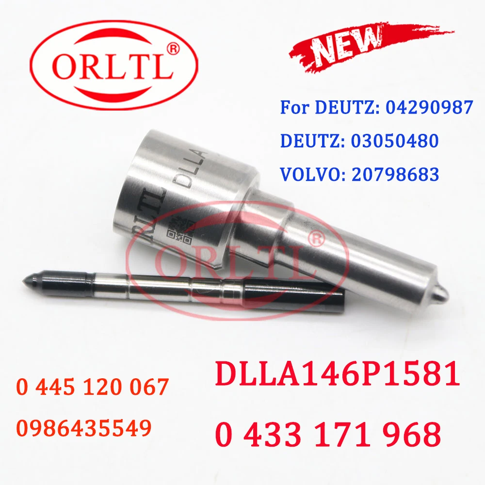 

ORLTL DLLA146P1581 Diesel Injector 0445120067 0986435549 Nozzle 0 433 171 968 For DEUTZ VOLVO 04290987 03050480 20798683