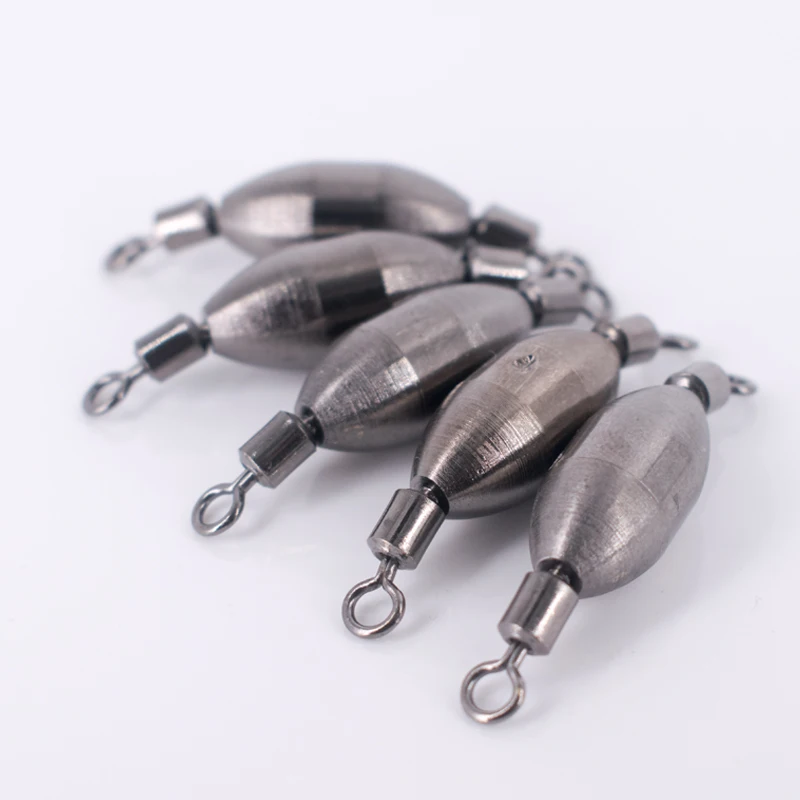 Lesd Brass Fishing Weight Sinker, Fishing Tackle, Fising Sinker, Replacement Swivel and Fixed, 5 PCs/Lot, Fishing Accessories