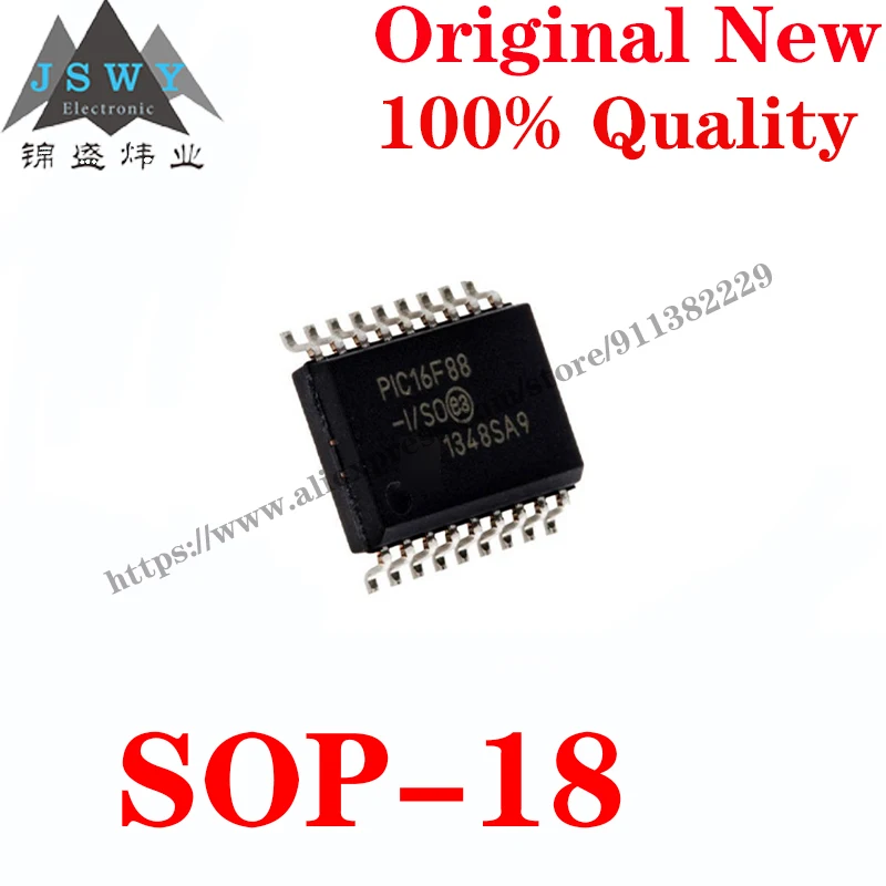 10~100 PCS PIC16F88-I/SO SOP-18 16F88-ISO Semiconductor 8-bit microcontroller -MCU IC Chip with for module arduino Free Shipping