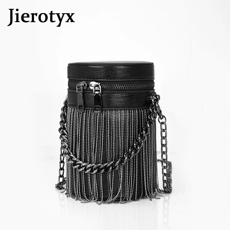 JIEROTYX Mini mała pojemność moda Crossbody torba kobiety wykwintne projektant pasek z łańcuchem na ramię Temperament Crossbody torba
