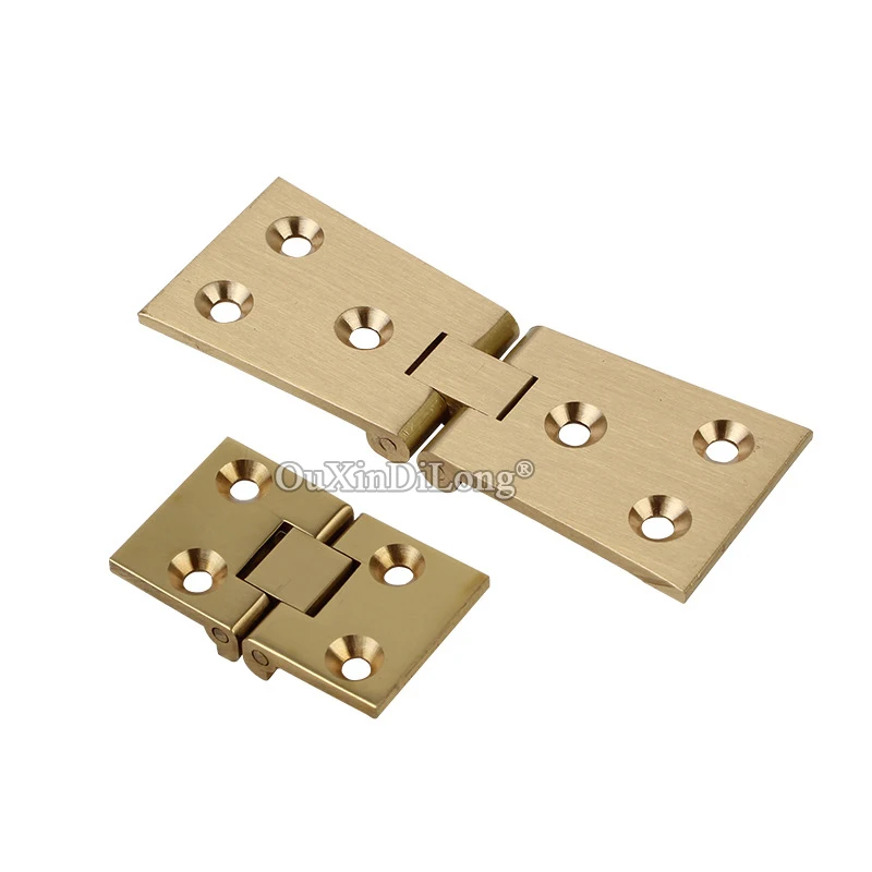 Fast Shipping 100PCS/LOT Pure Brass Flap Hinges 3mm Thicken Dinning Table Desktop Floding Hinges