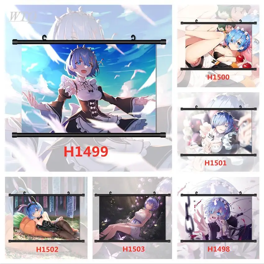 Anime Posters Re Zero Kara Hajimeru Isekai Seikatsu Echidna Emilia Felt Canvas Painting Wall Decor Wall Art Picture Home Decor