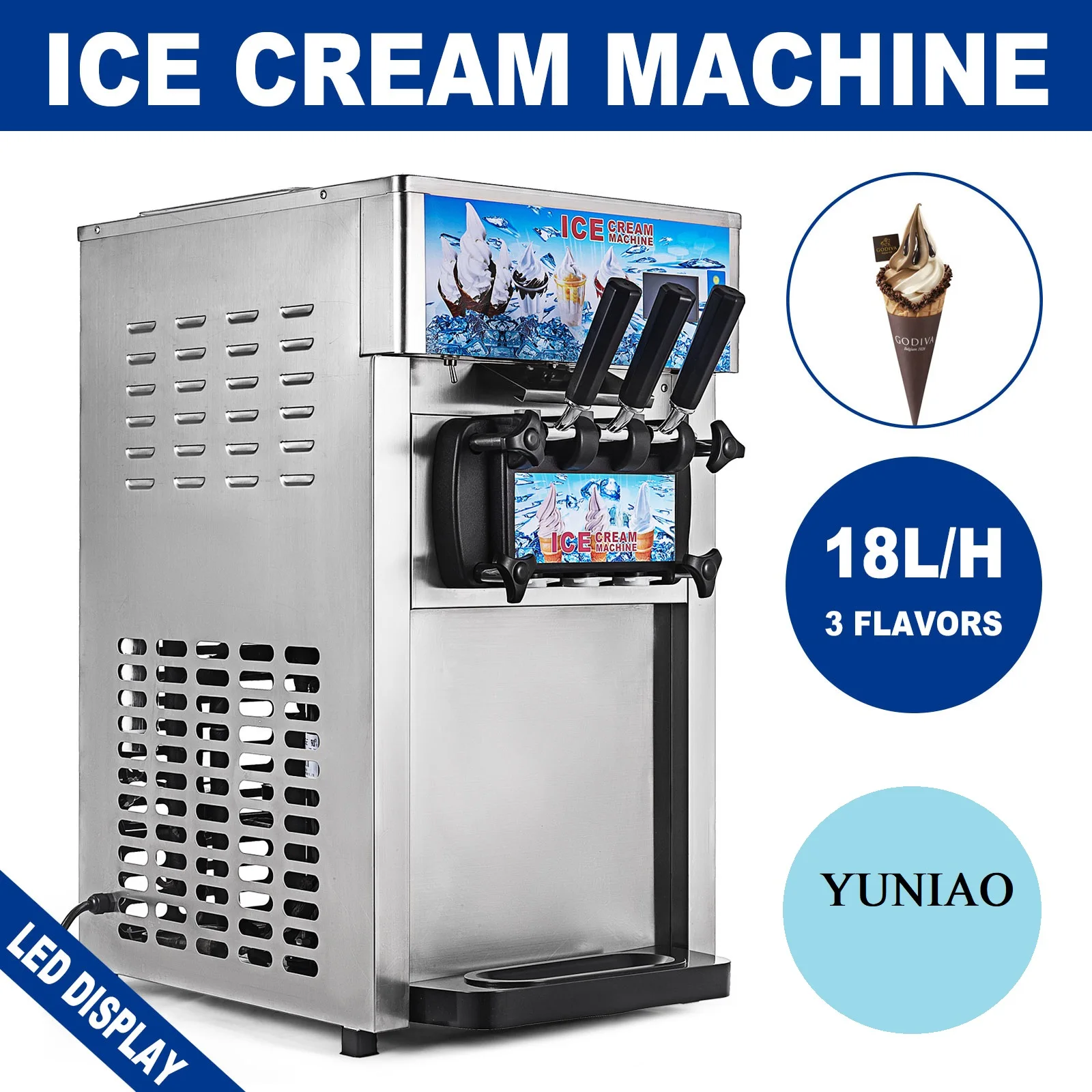 Softeis Maschine Kommerzielle Elektrische Eismaschinen Desktop Sundae Ice Creme Maschine 220v 110v Cfr durch Meer Oman