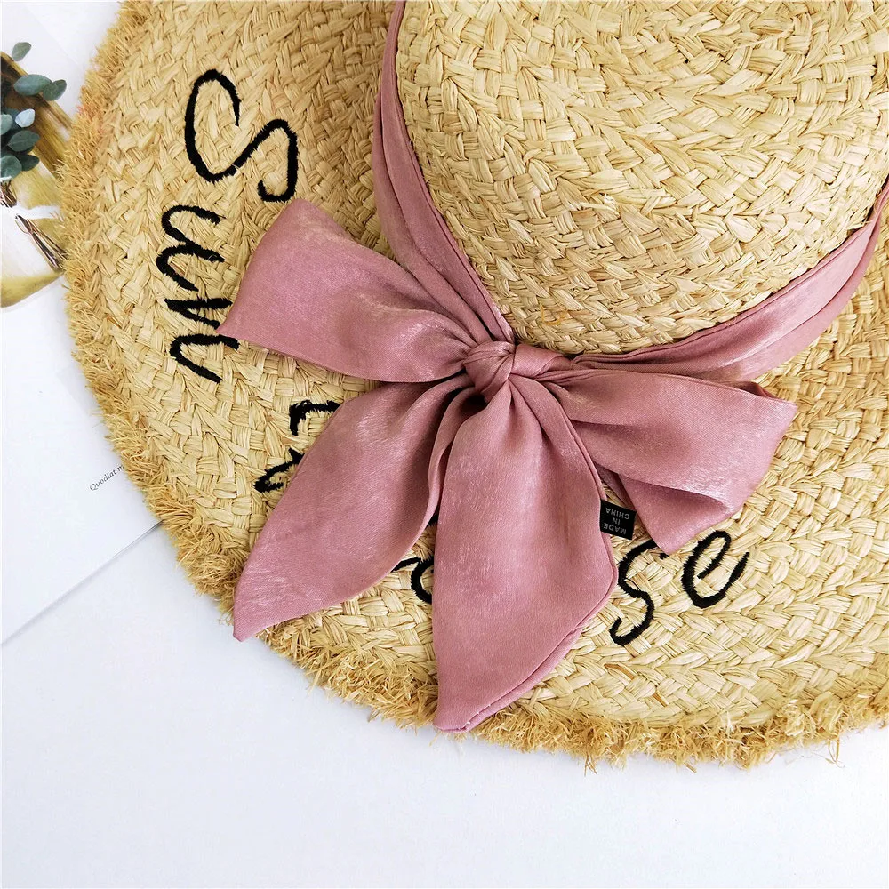 Fashion Small Long Silk Scarf For Women Pure Spring Autumn Summer Korea Joker Wrist Bag Ribbon Belt Headband Hair Neck ScarfS