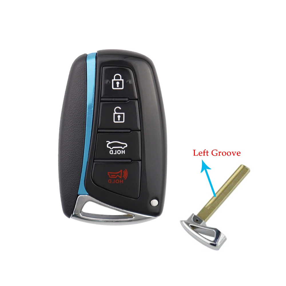 YIQIXIN 3/4 przyciski zdalny kluczyk 433MHz ID46 8A Chip dla Hyundai IX45 Genesis Santa Fe 2012-2018 Equus Azera Tucson Keyless Go