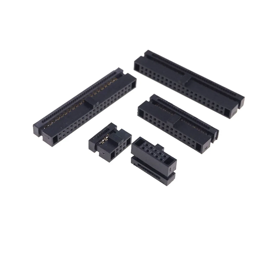 5 Pcs IDC Receptacle 1.27 MM Pitch 6 8 10 12 14 16 18 20 24 26 30 34 40 44 50 60 68 80 Pin Female Header Socket Cable Connector