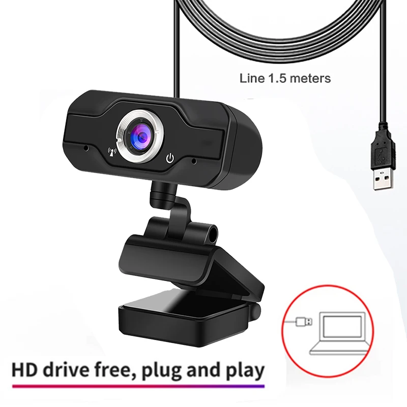 Full HD Webcam 1080P 60fps dizüstü bilgisayar PC Web Cam kamera dahili mikrofon Video aramaları için konferans canlı çalışma Tripod