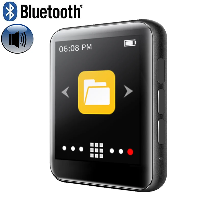 ruizu New metal bluetooth mp3 player 8gb built-in speaker fm radio e-book voice recorder portable audio sport flac music Video