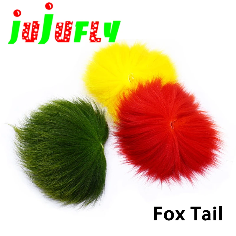 Big volume fly tying fox tail hair for tube fly streamer fly tying materials super fine Arctic Fox polar tail pieces