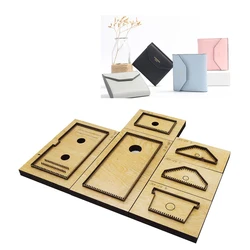 NEW Leather Die Cutter Japan Steel Blade Wooden Die Bifold Wallet Leather Craft Punch Tool Cutting Knife Mould