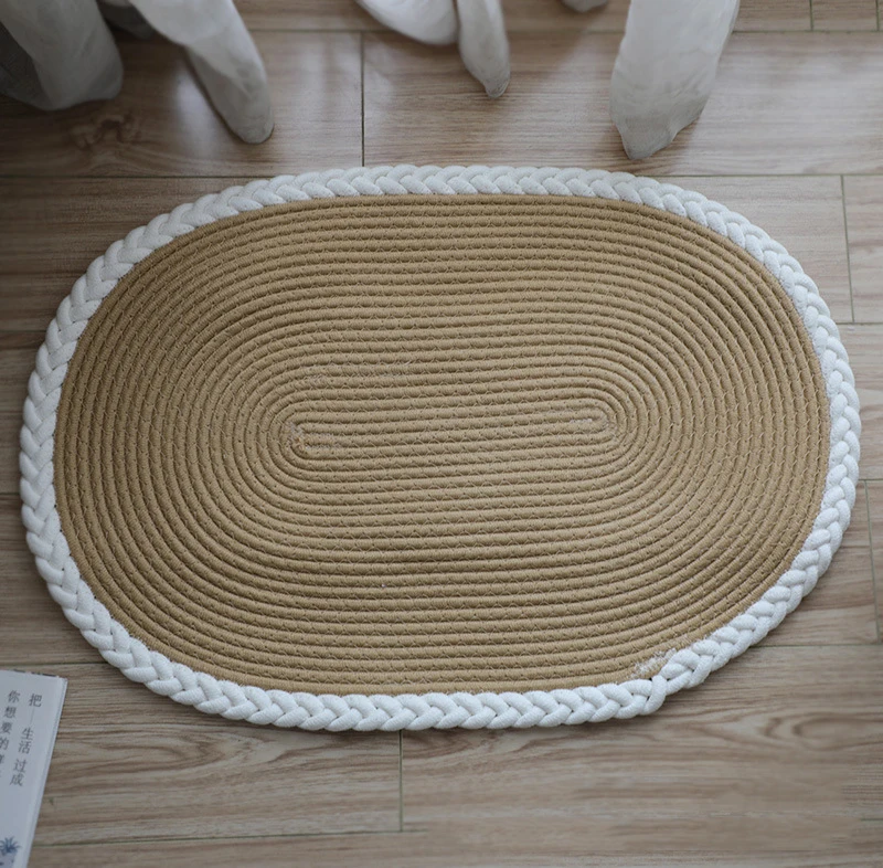 Hand-woven Sand Scraping Door Entrance Welcome Mat, Non-slip Rug, Dust Removal Carpet, Wire Loop Footpad, Hallway Bath Doormat