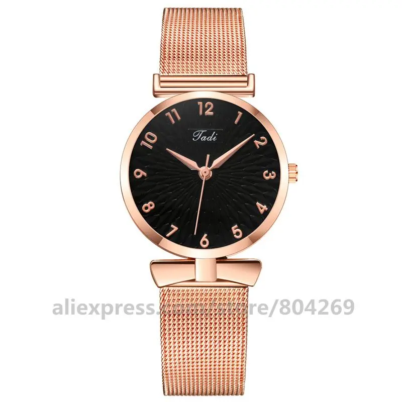 

Jadi Fashion Women Stainless Steel Mesh Strap Dress Watch High Quality Women Bracelet Wristwatch Hot Sales