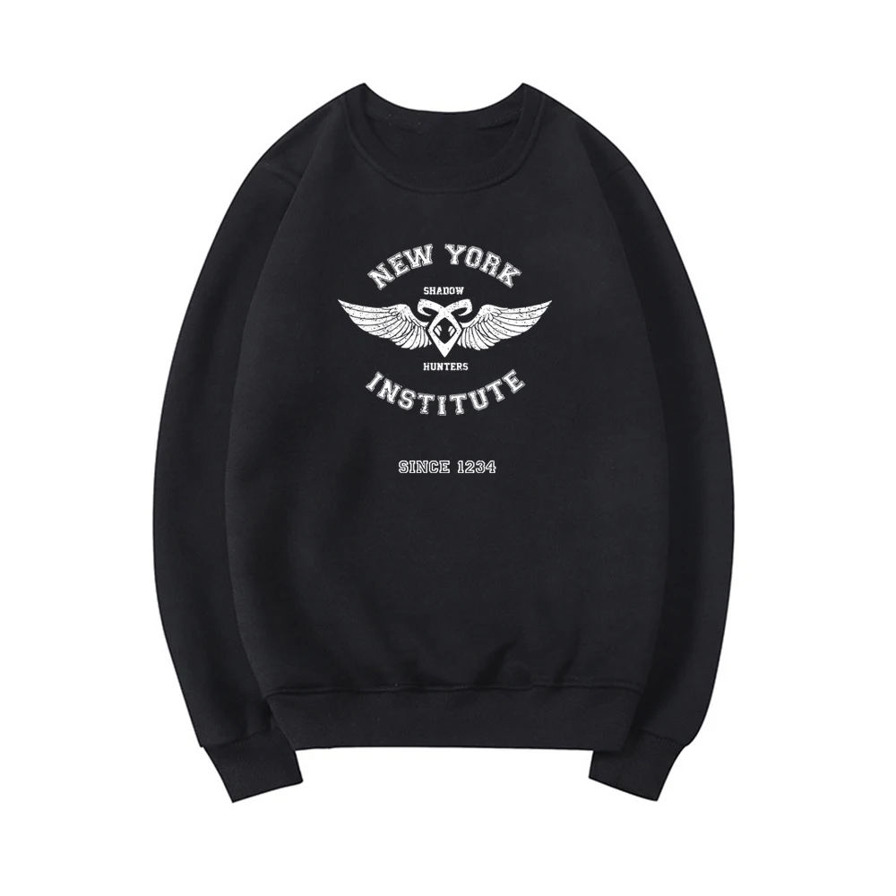 Shadowhunters-Sudadera del Instituto de Nueva York para hombre y mujer, jersey de Runas de la ciudad de los huesos, sudaderas con capucha de cuello