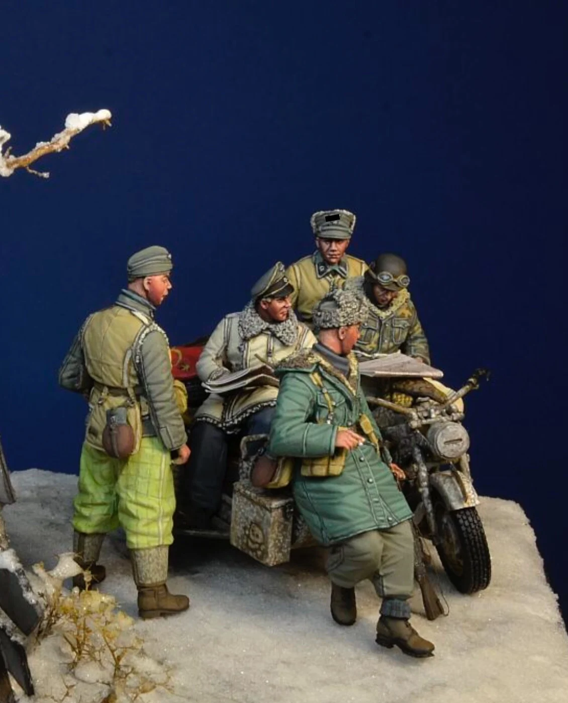 1/35 harz Modell Abbildung GK ,5 figuren + motorrad zubehör, Es ist keine motorrad, unmontiert und unpainted kit