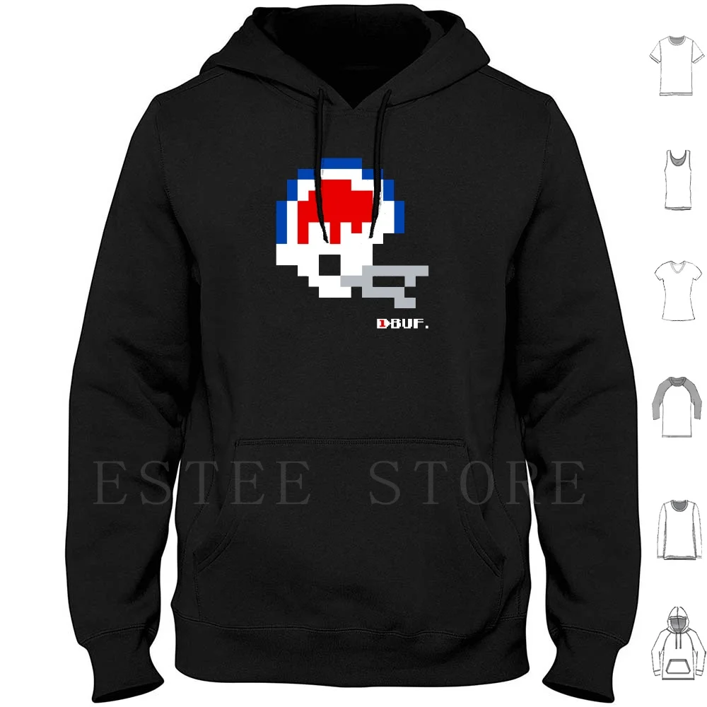Buf Vintage Helmet-Tecmo Bowl Hoodies Tecmo Bowl Buf 8 Bit Football Video Game