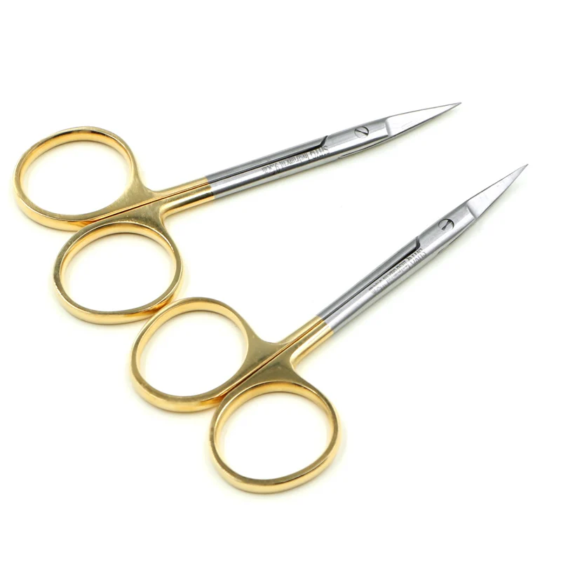 Stainless Steel Double Eyelid Scissors Instrument Set Plastic Tools Straight & Curved Surgical Grade Beauty Operation Tools