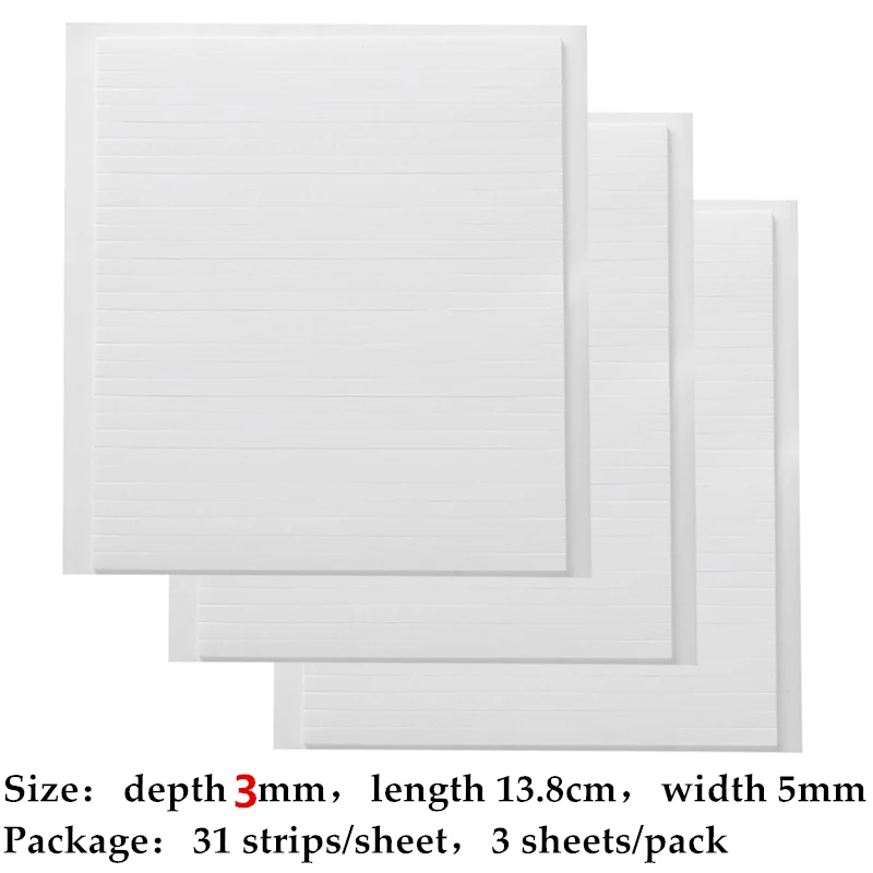 Depth 3MM Double-sided Adhesive Foam Strips 3mm/5mm For DIY Shaker Cards Crafting Projects Use Simply Cut New Scrapbooking 2021