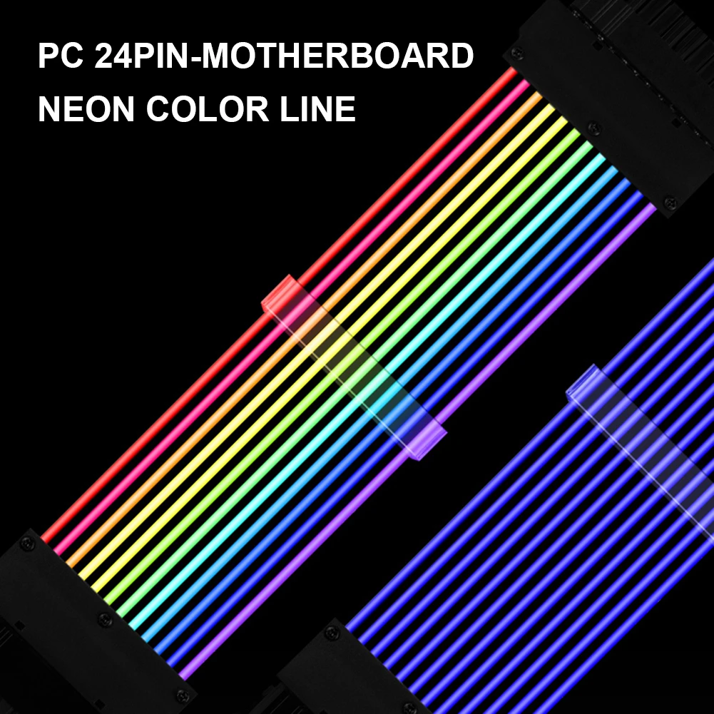 Удлинительный кабель для блока питания ARGB, RGB ATX 24Pin PCIe GPU двойной тройной 8-контактный 6 + 2-контактный шнур, кабель для материнской платы