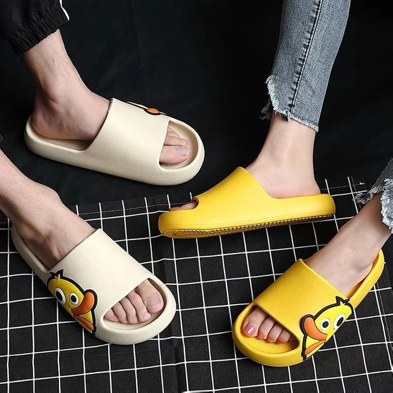 New Cute Couple Indoor Lightweight Slipper Comfort Casual Slippers Open Toe Platform Beach Sandals For Women Men Chaussure Femme