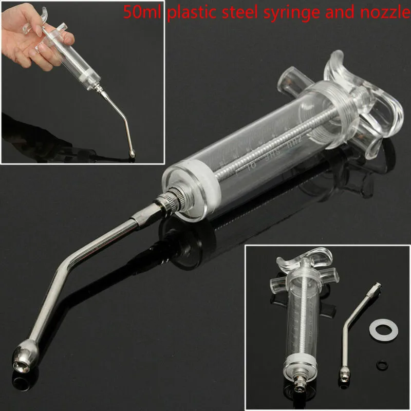 1 Pcs 50ml Parrot Feeding Syringe Manual Feeding Rearing Gavage Curved Needle Medication Tube Birds Small Pet Feeding Syringe