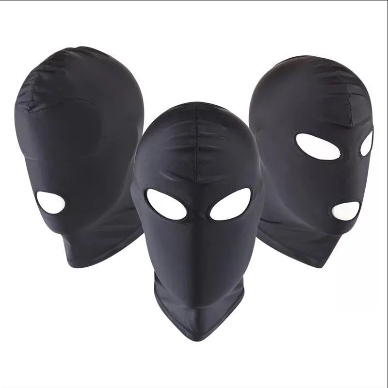 Sexy Toys Open Mouth Eye Bondage Party Mask Cosplay Slave punish Headgear Mask Exotic Apparel Sex Products BDSM Fetish Mask Hood