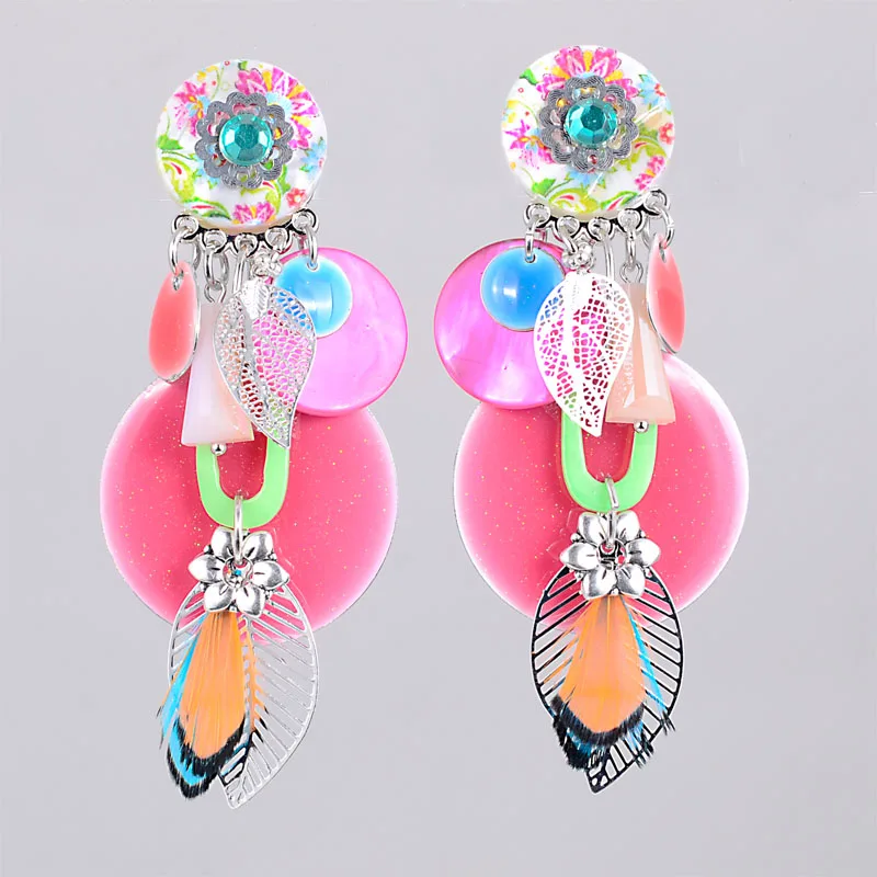 

Miasol модные дизайнерские роскошные модные серьги с кристаллами и перьями, уникальный дизайн, массивные серьги-клипсы для женщин и девочек