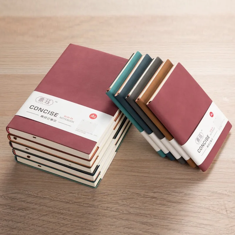 A5 Soft Leathe Cover Notebook Notepad Cute Planner Agenda Travelers Simple Notebook Student School Suplies