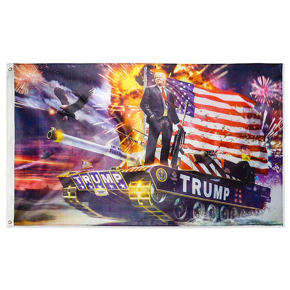 FLAGHUB 60X90 90X150cm Keep America Great First Tank Hero Donald Trump Flag For Decoration