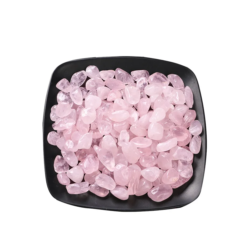 Natural Rose Quartz Crystal Degauss Chips, Healing Energy Stone for Aquarium, Home Decor, Rock Mineral, 4 Sizes, 100g