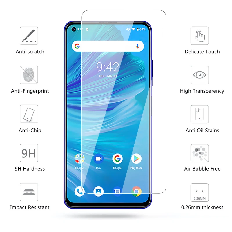 2pcs/lot Tempered Glass for UMIDIGI F1 F2 Screen Protector for umidigi a5 pro a3 prower 3 X Protective Film