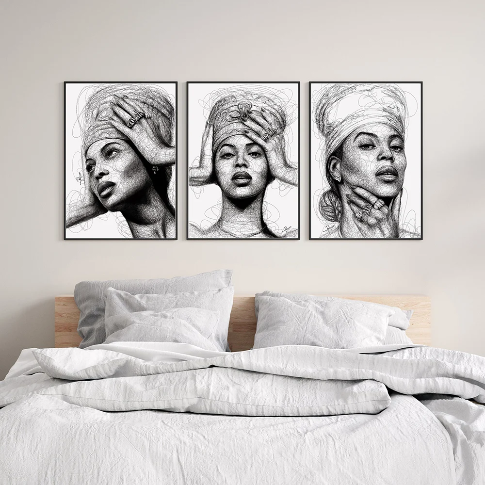 

Music Singer Poster Print Abstract Home Figure Wall Art Picture Retro Canvas Painting Mid Century Wall Art Prints Modern Decor