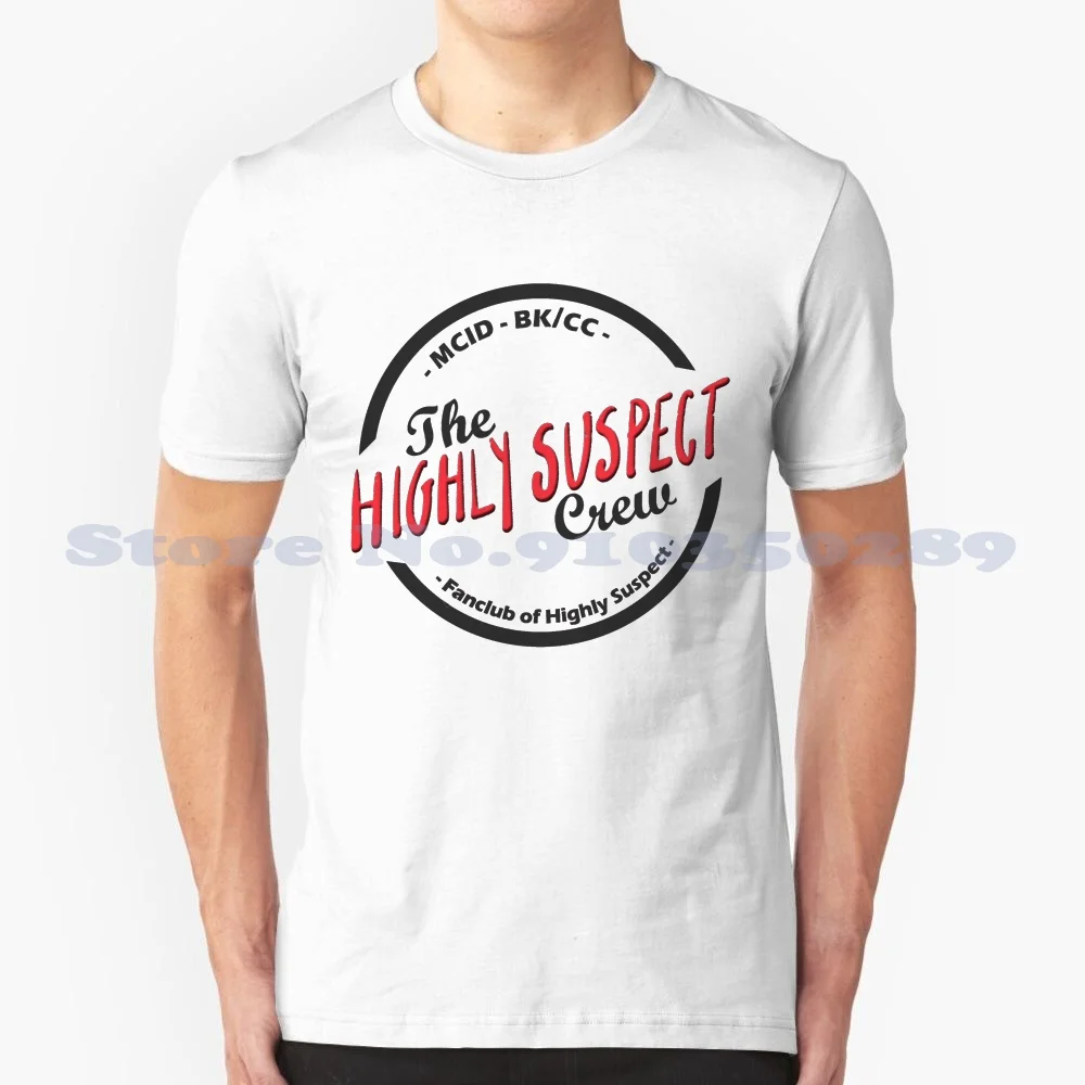 The Highly Suspect Crew White Version 100% Cotton T-Shirt Mcid Bkcc Highly Suspect Hs Crew Johnny Stevens Ryan Meyer Rich Meyer