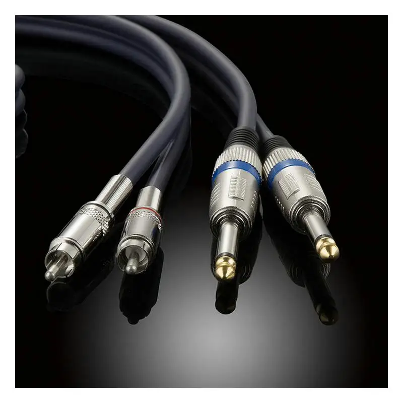 Nuovo doppio 6.35 a doppio cavo RCA maschio a maschio cavo AUDIO cavo AUDIO linea AUDIO 0.5M 1M 2M 3M 5M 20M 30M JSJ-204