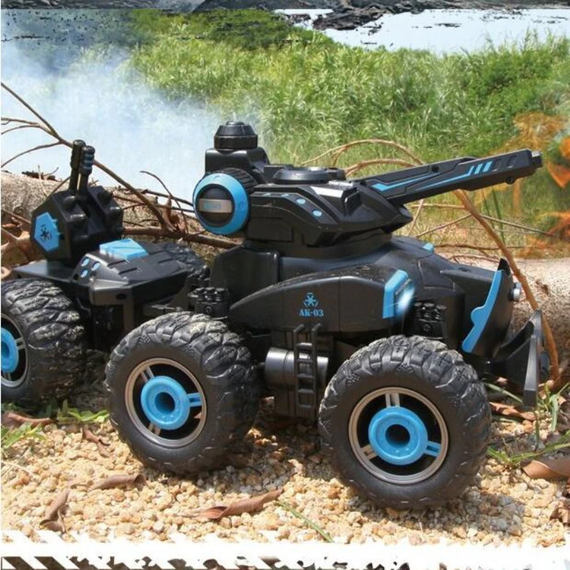 Voiture Précieuse de Combat RC à Six Roues 2.4G, Modèle Lanuch Water, Télécommande, Rotation Résistante à 360, Haute Simulation, Mode de Combat, Cadeaux
