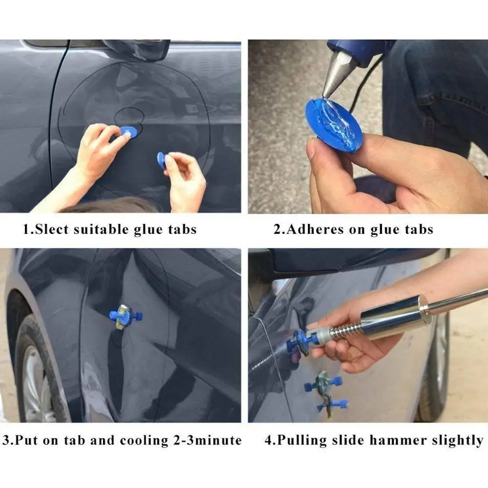 ABS Glue Tabs Tools Paintles0s Dent Repair Tools Glue Tabs Fungus Suction Cup Suckers Dent Removal Use with Glue Puller