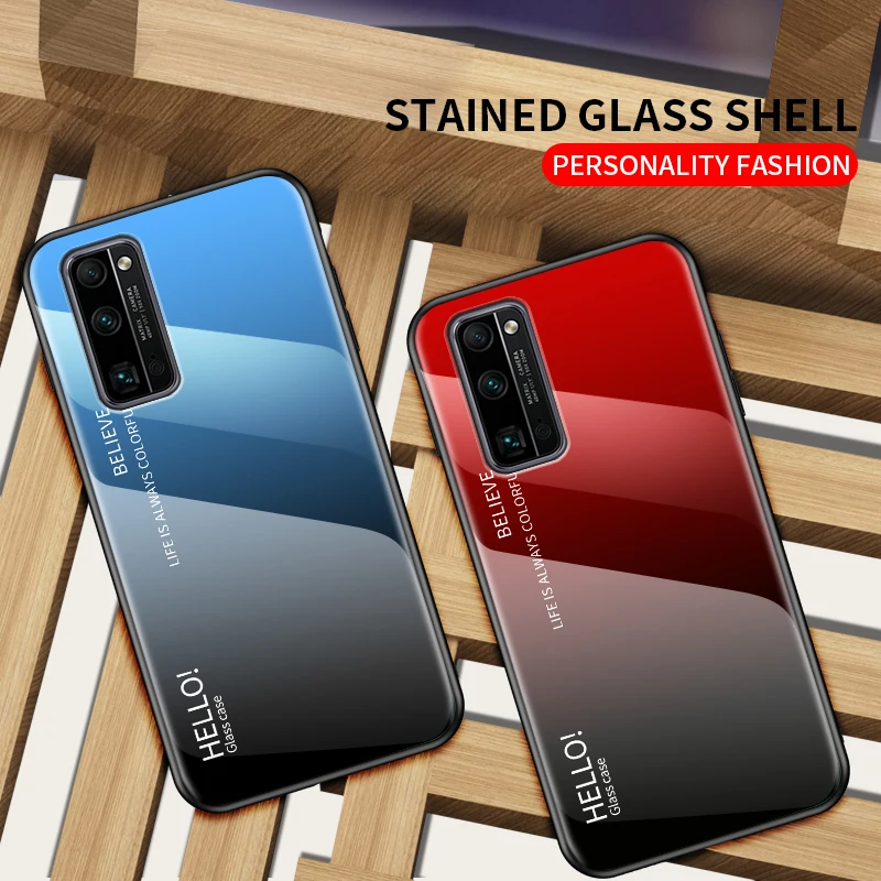 Fashion Stained Glass Phone Case For Huawei Honor 30 20 Pro Cover Coque For Huawei Honor 9X 8X 10 9 Lite 10i 20i Anti-fall Case