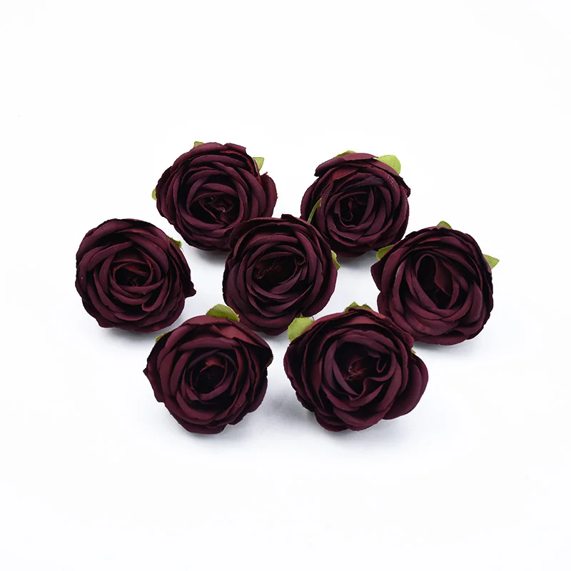 50/100 Stück Künstliche Blumen Seidenrosen Knospen DIY Geschenke Süßigkeitenbox Festival Dekoration Heimzimmer Hochzeit Brautaccessoires Ausverkauf – Detail 15