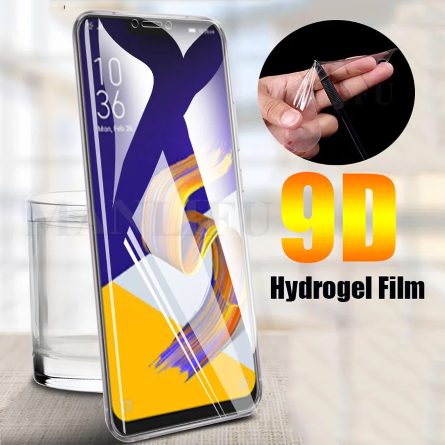 

9D Front Soft Silicone Hydrogel TPU Film For Asus Zenfone 5z ZS620KL 5 ZE620KL Max Pro M2 ZB631KL M1 ZB601KL Screen Protector