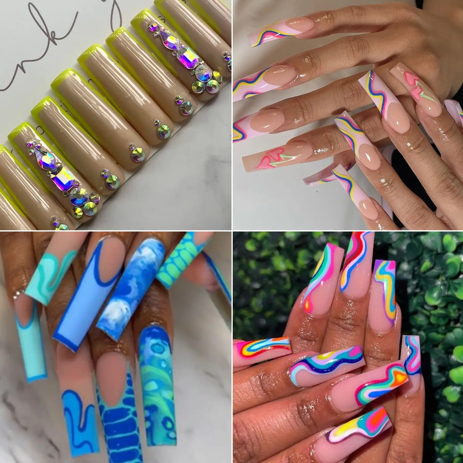 ネイル用ソフトジェルネイルチップ フルカバーネイルチップ ストレートネイルチップ フルカバーテーパードスクエアネイルチップ XXLスクエアネイルチップ