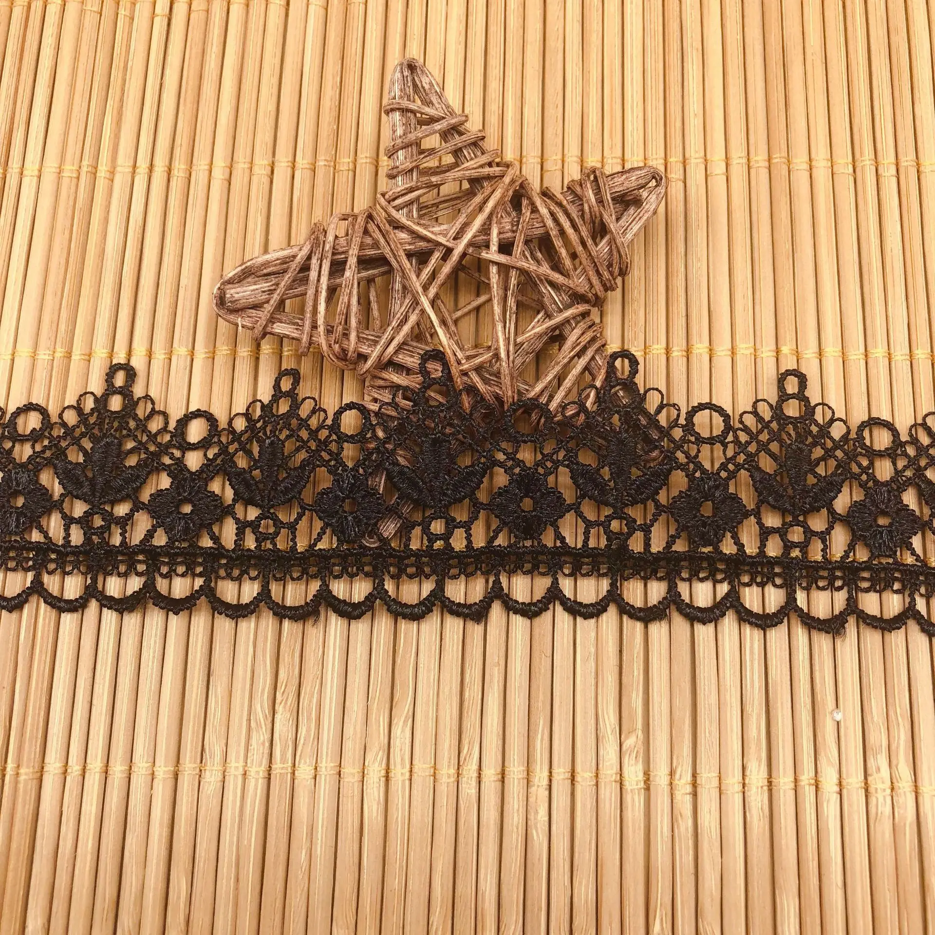 자수 작은 꽃 레이스 원단 DIY 목걸이, 수제 쥬얼리 로리타 스커트, 플리츠 웨딩 의류, 의류 액세서리