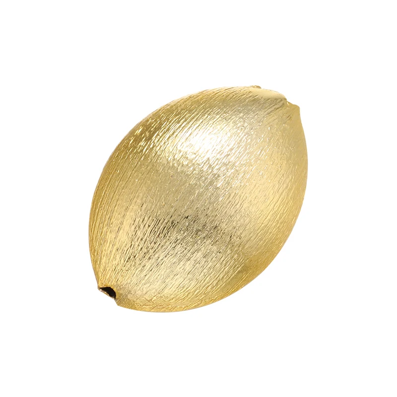 ZHUKOU gold color Oval Bead Brass Beads for Women DIY Handmade Bracelet Necklace Jewelry Accessories Wholesale VZ260