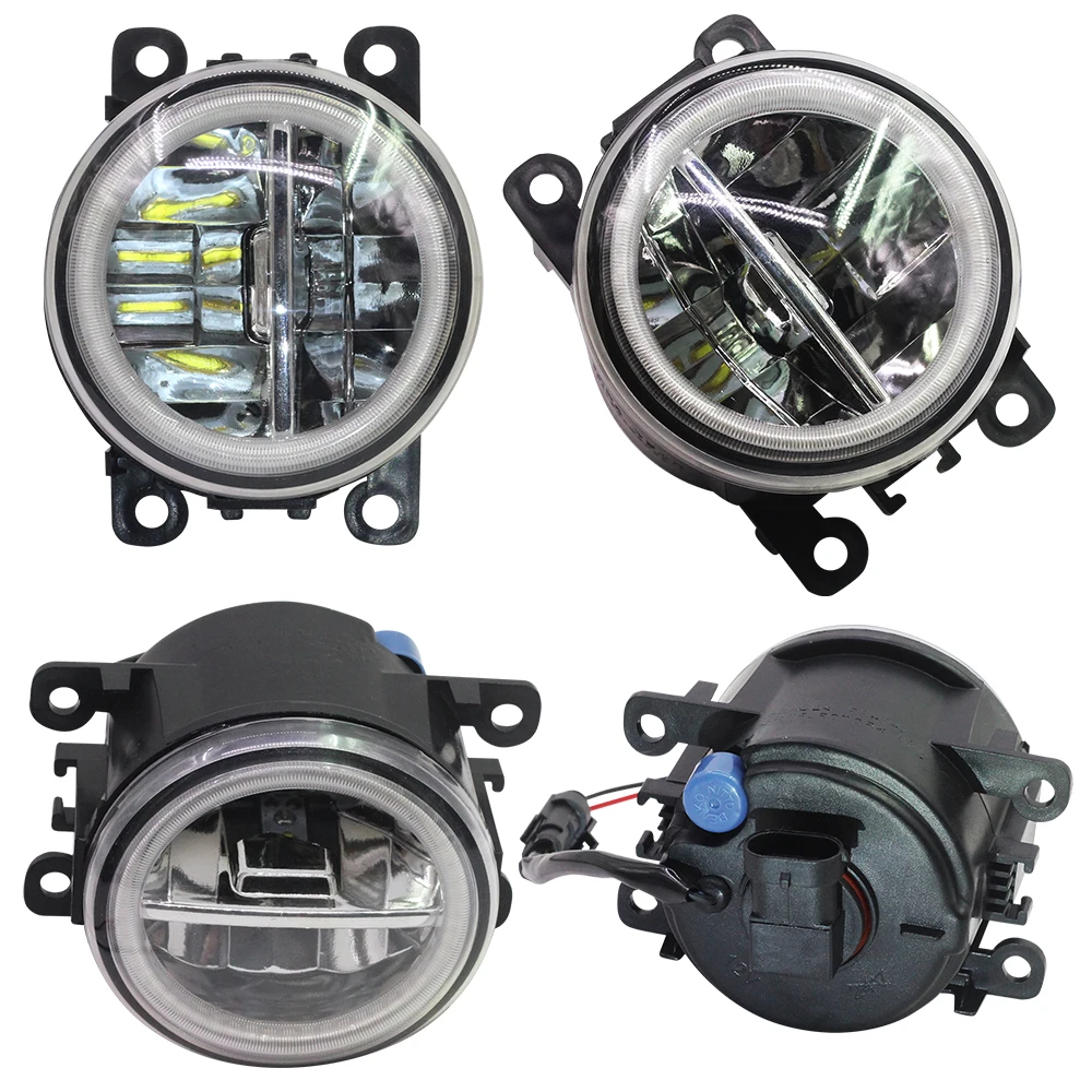 2 X Car H11 Fog Light LED Halo Ring Angel Eye DRL 4000LM 12V For Renault Trafic 2.5L L4 Diesel Turbocharged 2003 2004 2005 2006