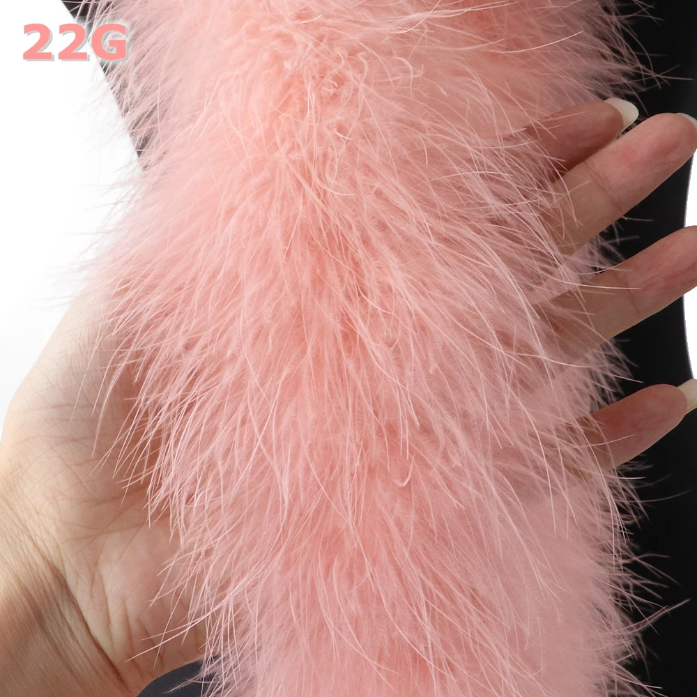 New 22 Grams Turkey Feather Boa Soft Marabou feathers Scarf Trim for Party Clothing Decoration Shawl Customized 2m Multicolor