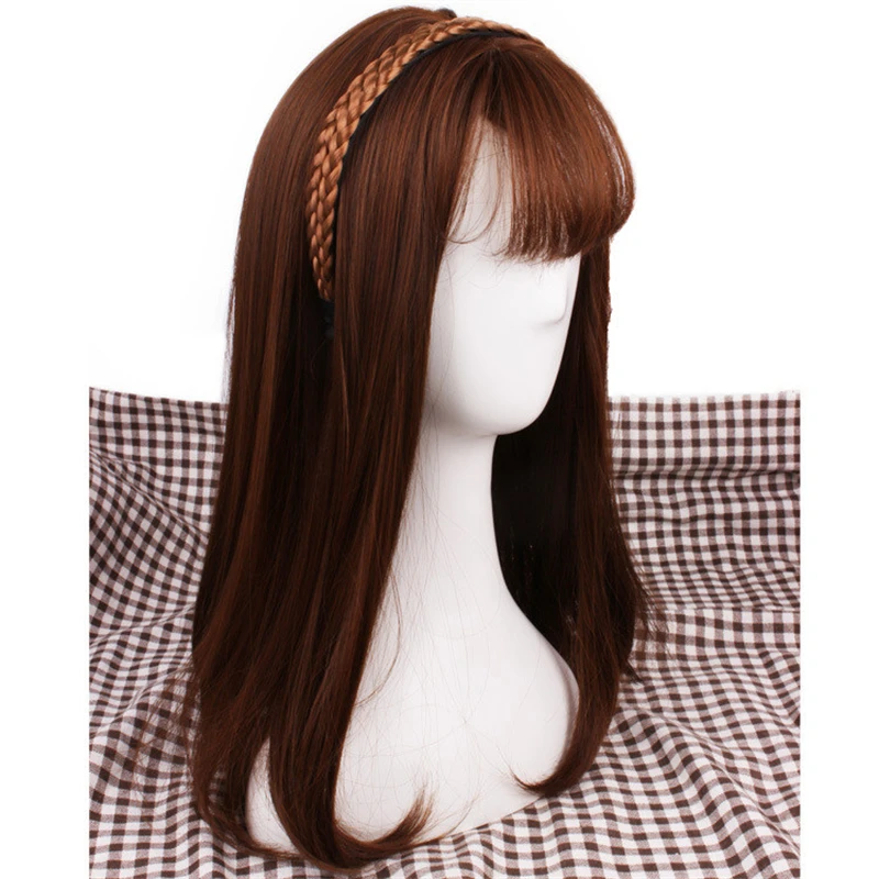 1 Pcs Six-Color Toothed Double Braided Wig Headband Braid Headband Braided Head Buckle Jewelry Hair Accessories